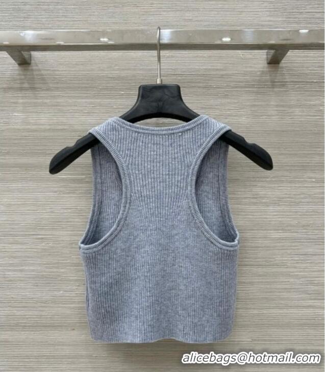 Market Sells Miu Miu Wool Vest M031115 Grey 2025