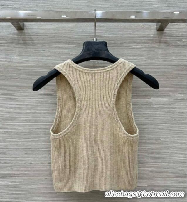 Famous Brand Miu Miu Wool Vest M031116 Apricot 2025