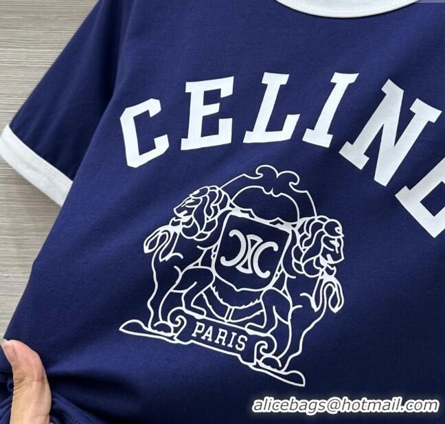 Well Crafted Celine T-shirt C041029 Blue 2025