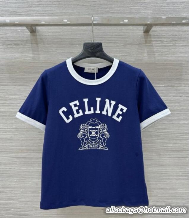 Well Crafted Celine T-shirt C041029 Blue 2025