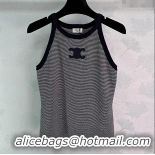 ​Best Discount Celine Wool Striped Vest 30075 Black 2025