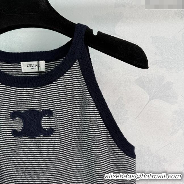 ​Best Discount Celine Wool Striped Vest 30075 Black 2025