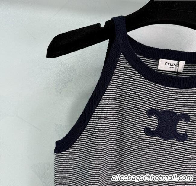 ​Best Discount Celine Wool Striped Vest 30075 Black 2025