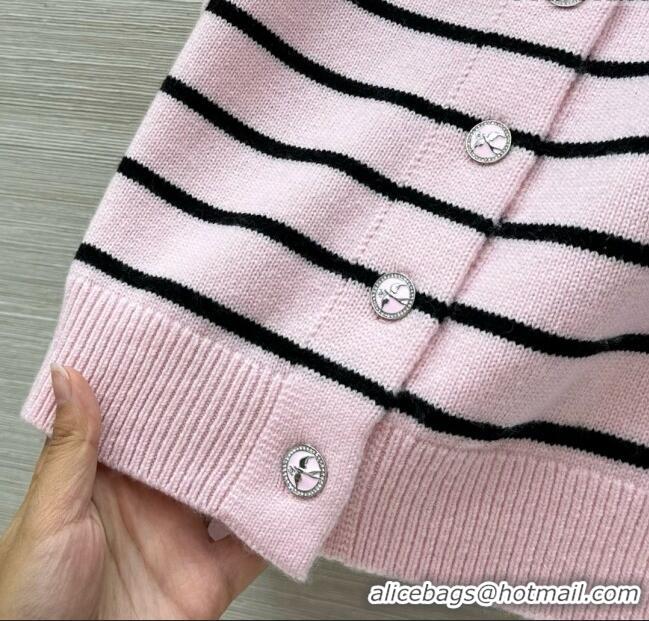 ​Famous Brand Chanel Cashmere Cardigan CH042905 Pink 2025
