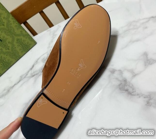 Durable Gucci Princetown Suede Flat Slippers Brown2 2025 557730