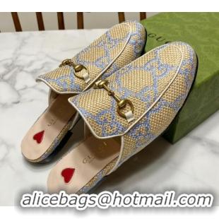 Best Product Gucci Princetown Jumbo GG Canvas Flat Slippers Beige/Purple 2025 557730
