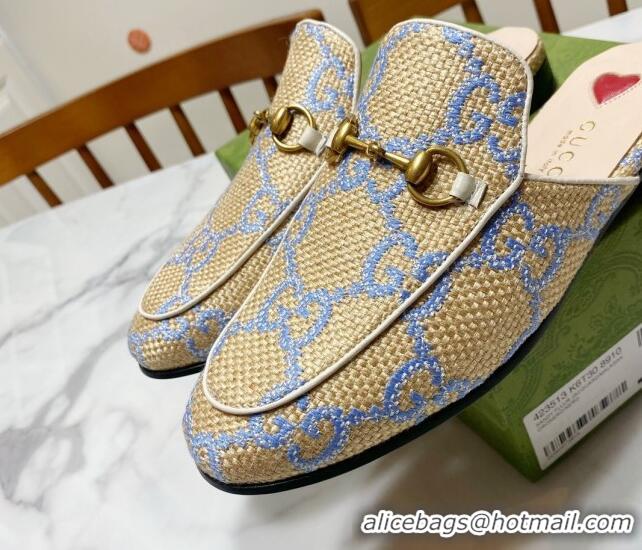 Best Product Gucci Princetown Jumbo GG Canvas Flat Slippers Beige/Purple 2025 557730