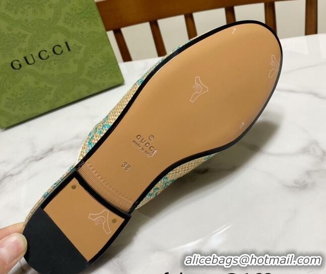 Low Price Gucci Princetown Jumbo GG Canvas Flat Slippers Beige/Green 2025 557730