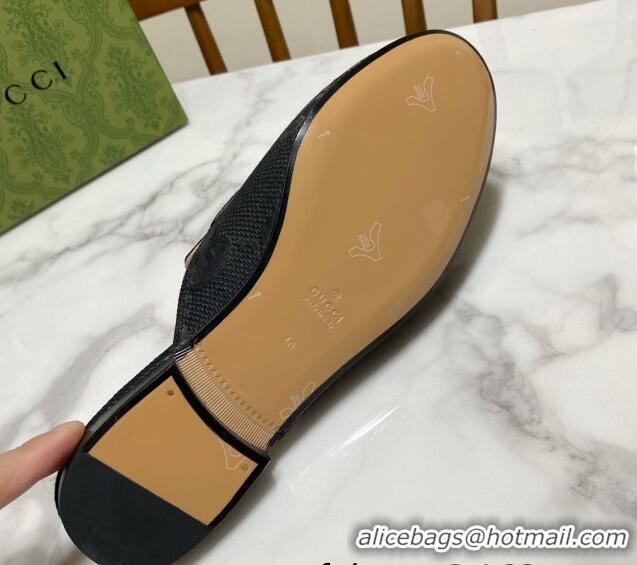 Hot Style Gucci Princetown Jumbo GG Canvas Flat Slippers Black 2025 557730