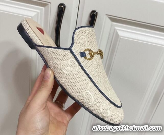 Grade Quality Gucci Princetown GG Crochet Flat Slippers Light Beige 2025 557730