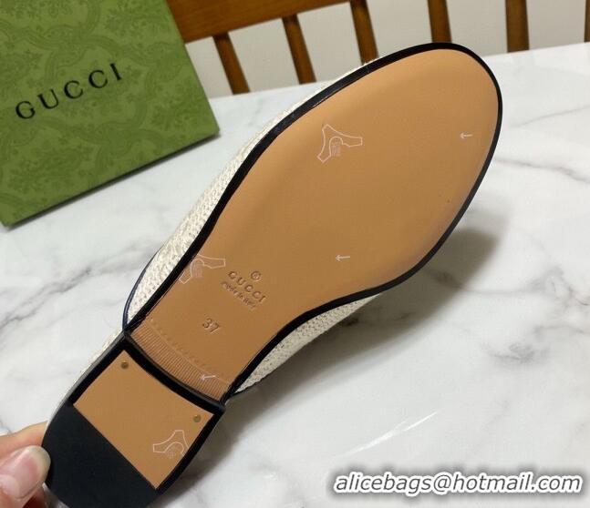 Grade Quality Gucci Princetown GG Crochet Flat Slippers Light Beige 2025 557730