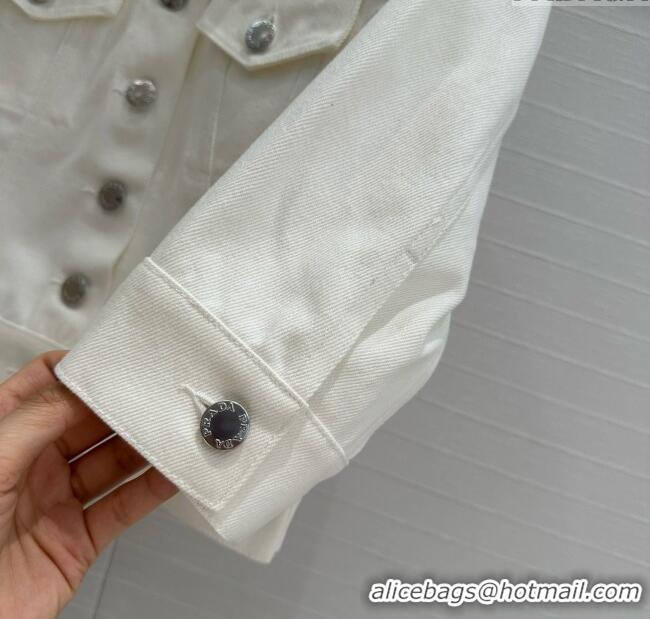 Buy New Cheap Prada Denim Jacket D041019 Beige 2025