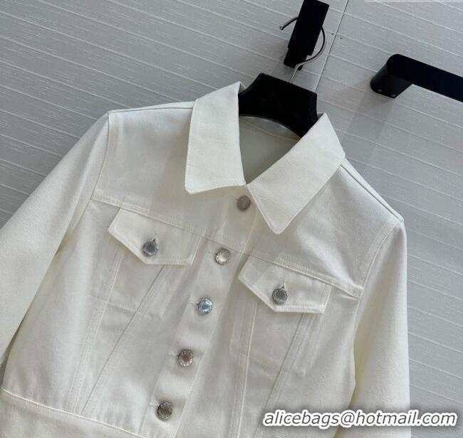 Buy New Cheap Prada Denim Jacket D041019 Beige 2025