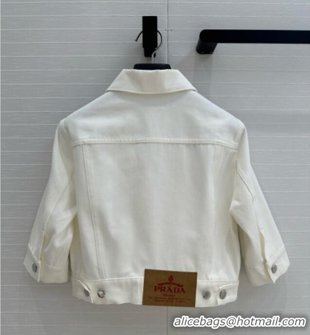 Buy New Cheap Prada Denim Jacket D041019 Beige 2025