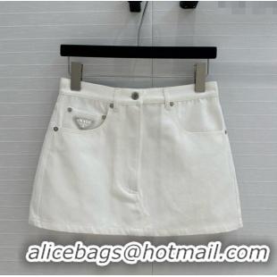 Top Quality Prada Denim Skirt D041020 Beige 2025
