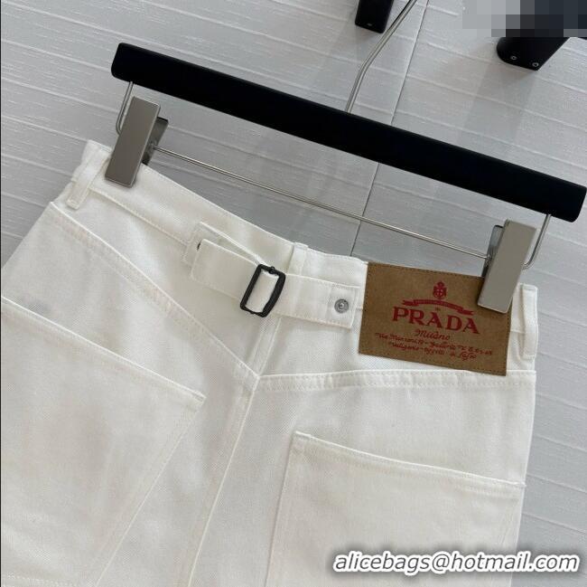 Top Quality Prada Denim Skirt D041020 Beige 2025