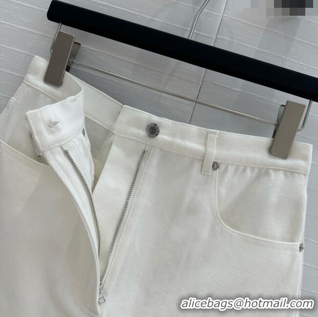 Top Quality Prada Denim Skirt D041020 Beige 2025