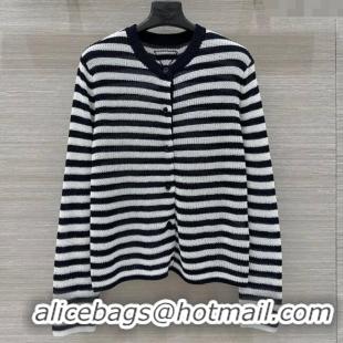 Best Price Prada Striped Cardigans Navy 0410 Blue/White 2025