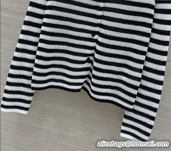 Best Price Prada Striped Cardigans Navy 0410 Blue/White 2025