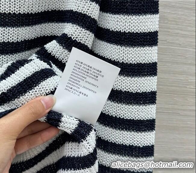 Best Price Prada Striped Cardigans Navy 0410 Blue/White 2025