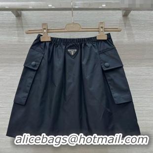 ​Lowest Cost Prada Nylon Mini Skirt 0411 Black 2025