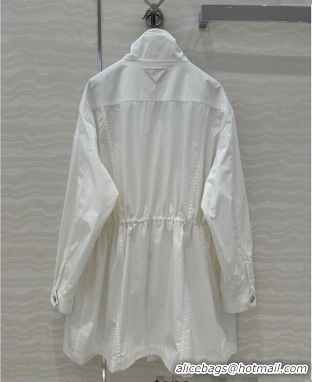 Original Cheap Prada Coat 0411 White 2025
