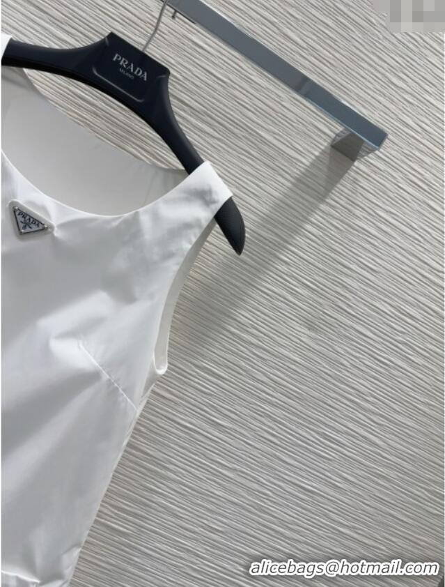 Cheap Discount Prada Nylon Dress 0411 White 2025