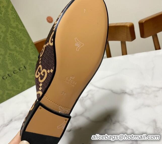 Good Product Gucci Princetown GG Check Fabric Flat Slippers Brown 2025 557730