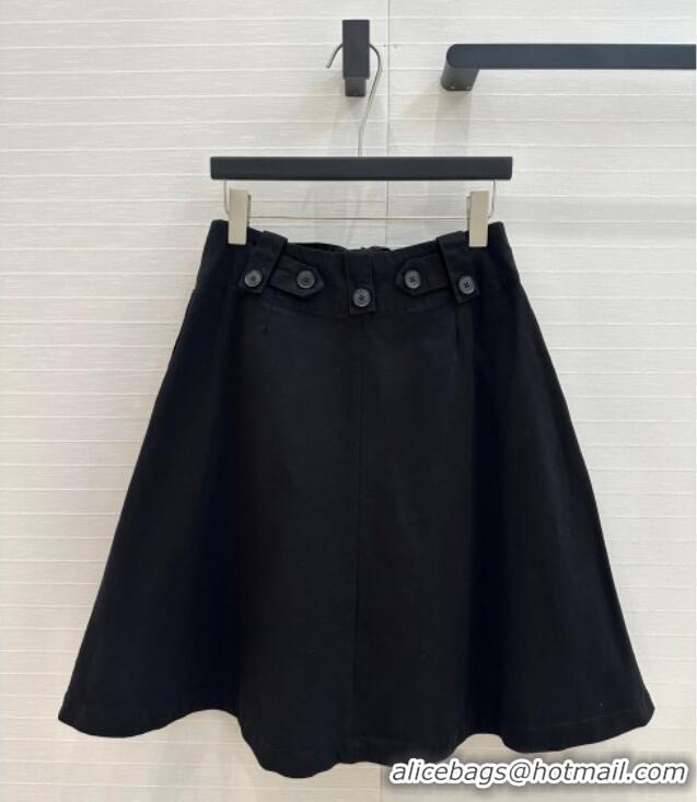 Pretty Style Prada Cotton Denim Skirt 042901 Black 2025