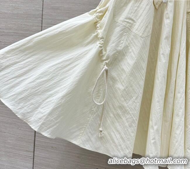 Super Quality Prada Cotton Skirt 042983 White 2025