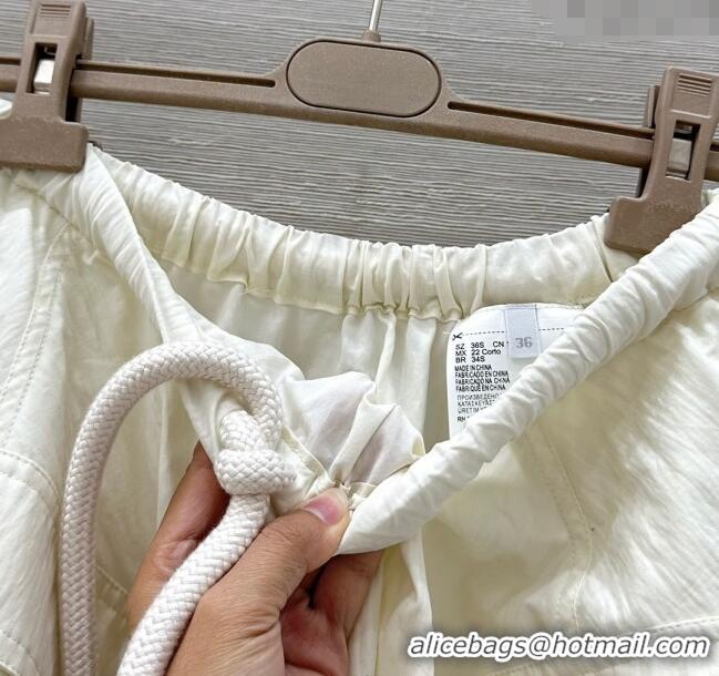 Super Quality Prada Cotton Skirt 042983 White 2025
