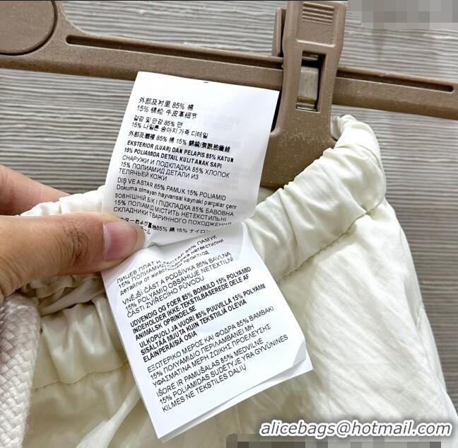 Super Quality Prada Cotton Skirt 042983 White 2025