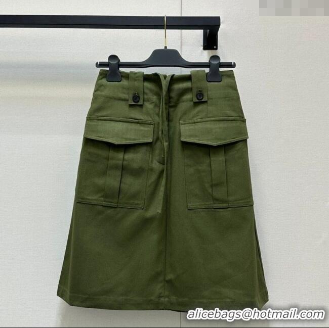 ​Buy Fashionable Prada Pockets Skirt 30003 Green 2025
