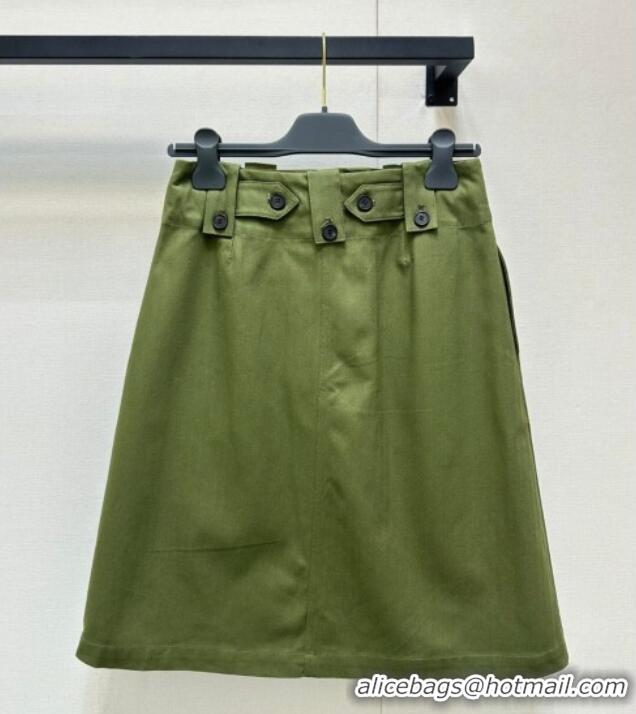 ​Buy Fashionable Prada Pockets Skirt 30003 Green 2025