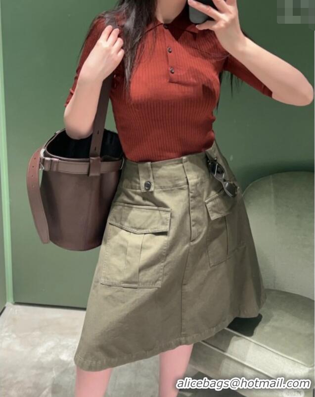 ​Buy Fashionable Prada Pockets Skirt 30003 Green 2025