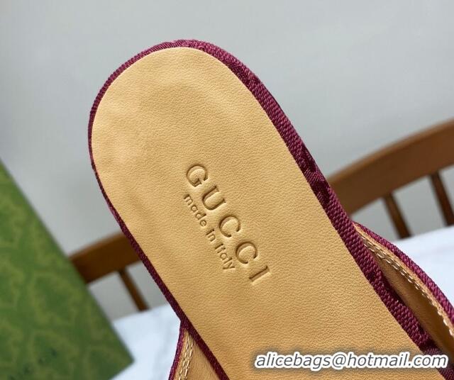 Big Discount Gucci Princetown GG Canvas Flat Slippers Ancora Red 2025 557730