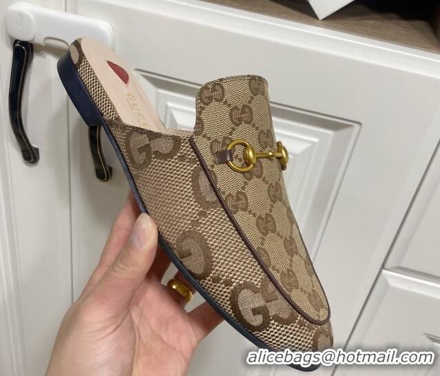 Sophisticated Gucci Princetown GG Canvas Flat Slippers Beige/Brown 2025 557730