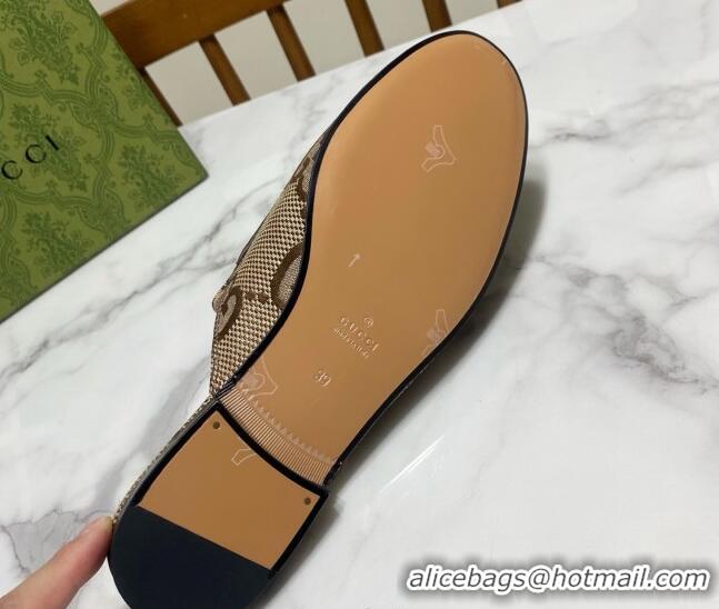 Sophisticated Gucci Princetown GG Canvas Flat Slippers Beige/Brown 2025 557730