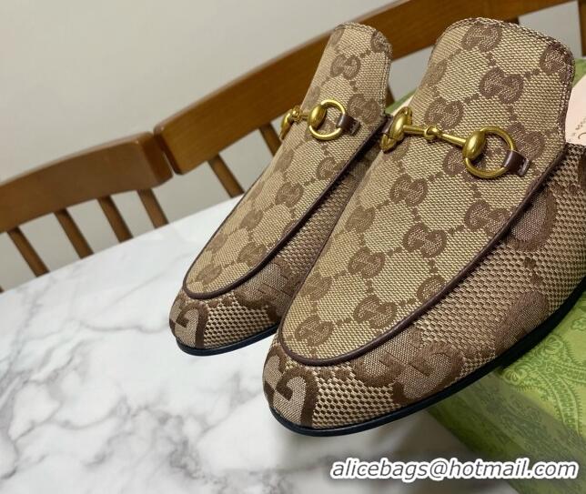 Sophisticated Gucci Princetown GG Canvas Flat Slippers Beige/Brown 2025 557730