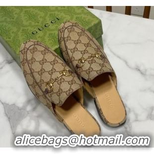 Cheap Price Gucci Princetown GG Canvas Flat Slippers Beige2 2025 557730