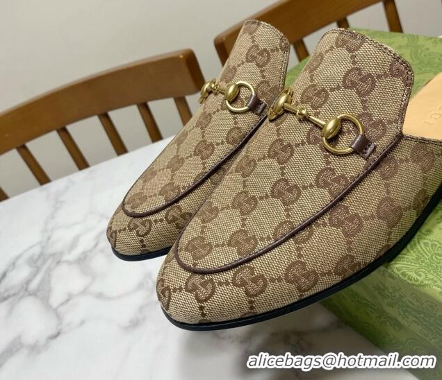 Cheap Price Gucci Princetown GG Canvas Flat Slippers Beige2 2025 557730