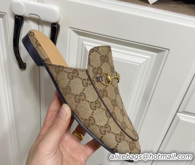 Cheap Price Gucci Princetown GG Canvas Flat Slippers Beige2 2025 557730