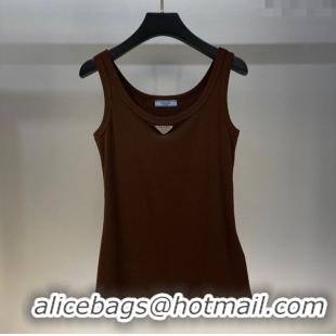 Buy New Cheap Prada Vest 30036 Brown 2025