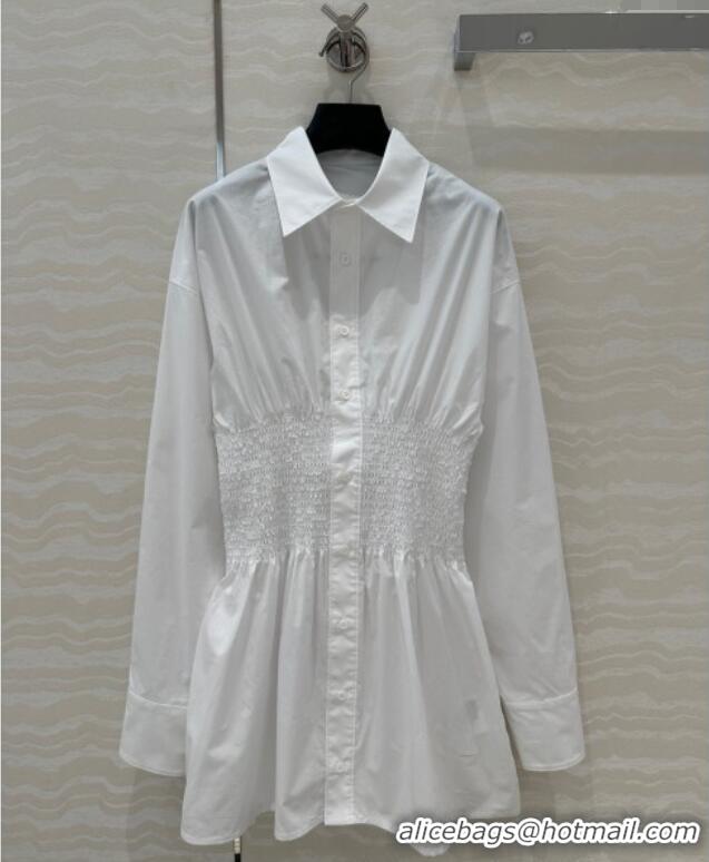 Chic Inexpensive Prada Waisted Shirt 430040 White 2025