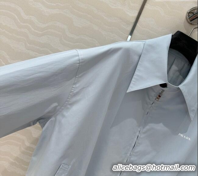 Reasonable Price Prada Cotton Shirt 30066 Blue 2025