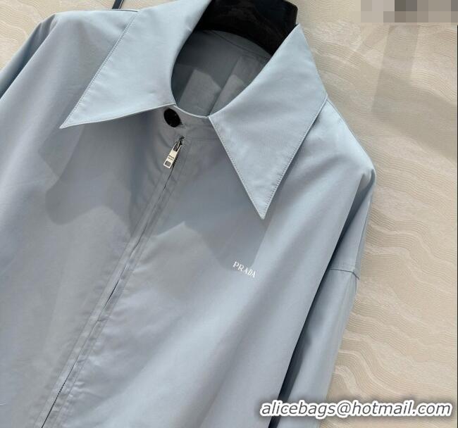 Reasonable Price Prada Cotton Shirt 30066 Blue 2025