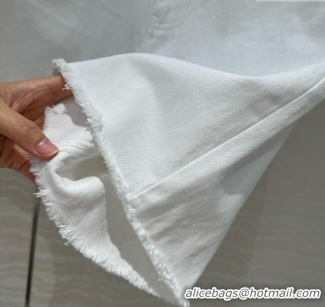 Good Promotional Prada Denim Shorts P050706 White 2025