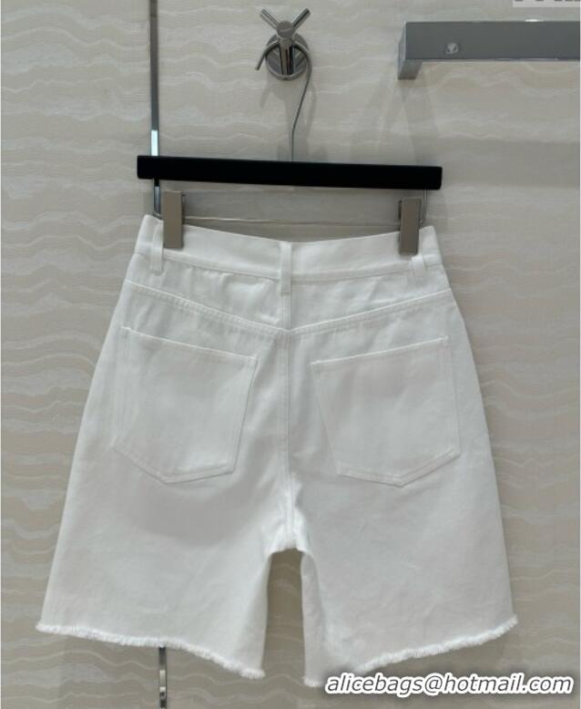 Good Promotional Prada Denim Shorts P050706 White 2025