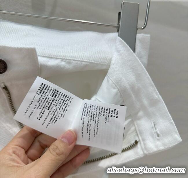 Good Promotional Prada Denim Shorts P050706 White 2025