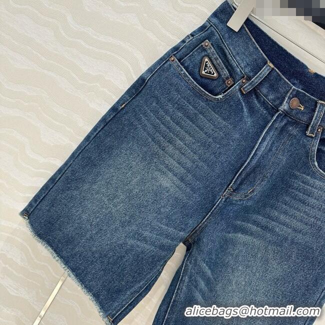 Super Quality Prada Denim Shorts P050707 Blue 2025